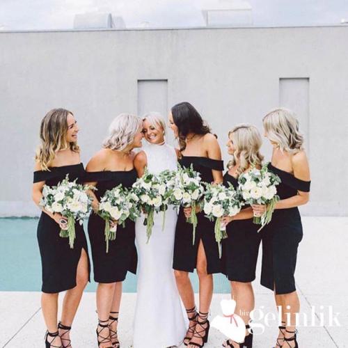 Kolsuz Sade Balık Model Gelinlik Modeli