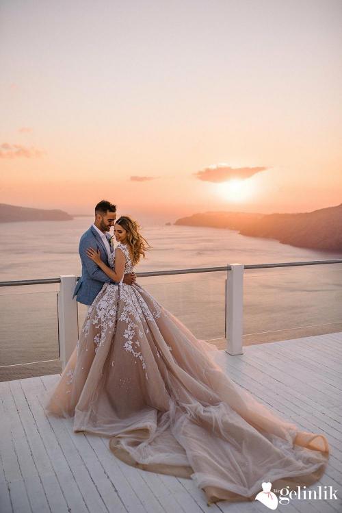 Çiçek Desenli Prenses Nişanlık