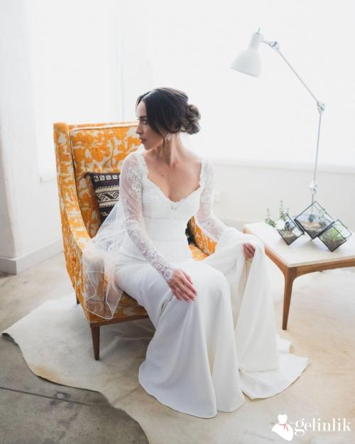 Sade Seven Gelin Adayları İçin Elit Şifon Gelinlik