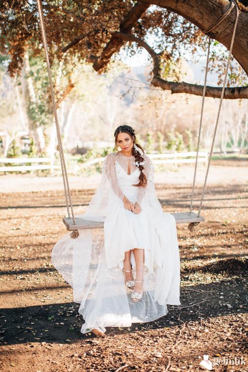 Sade Salaş Şifon Gelinlik